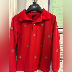 Janie and Jack Red Garment with Trees